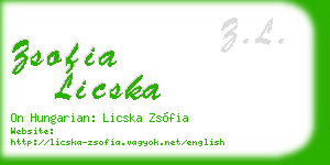 zsofia licska business card